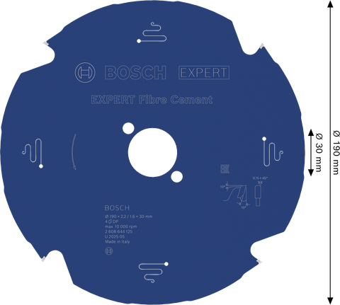 BoschEXPERT 纤维水泥圆锯片，190 毫米。